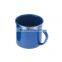 China blank 16oz blue and white enamel steel beer mug for camping