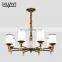 HUAYI High Grade Glass Lampshade Custom Living Room Dinning Room Indoor Modern Hanging Chandelier