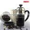 best selling borosilicate glass coffee press ,2015 new products,stainless steel french press