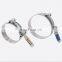 T type strong throat hoop 201 semi steel clamp with spring type stainless steel V-shaped groove clamp