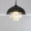 2022 new home decor crystal drops metal lampshade dining kitchen metal decorative rustic 1 light chandeliers pendant lights