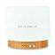 High End Ceramic Aroma Diffuser With Bamboo Base 280ml Water Capacity And Warm Light Timer Auto Off Long Cord For Home Office