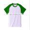 Custom Raglan white green T-shirt high quality T shirts for men