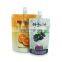 Customized printing Plastic juice bag Aluminum foil Leakproof bag Juice spout pouch  stand up bag with cap