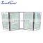 Latest design aluminum folding bifold balcony glass windows for apartment