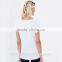 Hot Sale women blank color high quality fashion t shirt new arrival with v-neck t shirt TS038