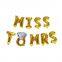 16Inch Rose Gold Bride to Be Letter Balloon Miss to Mrs Diamond Ring for Wedding Party Decoration Aluminum Foil Balloon