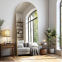 Arched Oversized Mirror Full Length Wall Mounted Mirror Large Full Body Dressing Standing Floor Mirror Home Decor