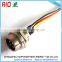 M12 4PIN Panel male to 4 pin terminal female socket connector aviation plug cable