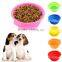 High Quality Small and Large Silicone Collapsible dog pet Bowl