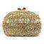 customized high-end tree shape gold crystal clutch bag