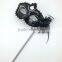 Party ladies fashion sexy white Princess Masquerade Masks With Stick venetian mask party supplies