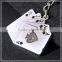 Hot Sale Custom Poker Zinc Alloy Acrylic Keychain For Promotion