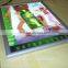 Advertising edge lit LED slim light box with aluminum flip frame(snap frame)