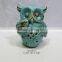 elegant porcelain owl shape candle holder