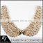 Bright Endearing Crystal beaded Peter Pan collars neckline lace