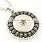 2016 Interchangeable Jewelry 18mm Crystal round Button Pendant Necklace DIY necklace