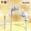 New Products 2015 Special Good-shaped Free Sample Funny Cute And Cheap In-ear Flat Cable Earphone With Mic