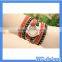 HOGIFT New Fashion Hot Colorful Vintage women watch Weave Wrap Bracelet Watch