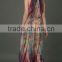 Latest Colorful O-Neck Printed Woman Evening Dresses