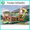 Customized logo inflatable bouncy castle with water slide