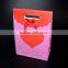 Pink heart shape printed packaging shopping bag paper