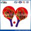 Direct manufacturer reusable game wooden beach rackets with tennis ball