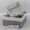 factory supply rectangular baskets with cotton lining for food
