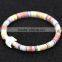 Newest Lady Bangle Cotton Cord Wrap Wristband Cuff Punk Magnetic Buckle Bracelet
