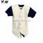 Plain blank stripe button down baseball jersey wholesale, baseball shirts                        
                                                Quality Choice