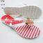 Beautiful stripe printing women's summer outdoor flip flops