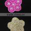 newest design glitter iron on dokoh glitter patches applique for any shape
