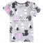 2 color nova kids promotion100%cotton summer short sleeve with cute cats lolita style girl t-shirt soft hot sale 2t-6t
