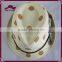 Dot Pattern Printed Natural Straw Hat