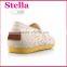 Cream white canvas shoes women crochet shoes