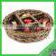 Promotional decorative holiday wicker candy basket tray,wicker gift storage basket