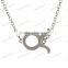 925 silver & gold zodiac pendants necklace - Taurus