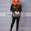 Orange fur lining orange fur hood trim jackets wholesale camouflage parka