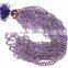 Amethyst Notted Jap Mala : Wholesale Jap Mala : Handmade Agate Cotton Notted 108 Beads Mala