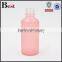 Hot Sale Chinese Pink Purple Color Coated Skin Care Glass Serum Bottle With Dropper and Pump for Cosmetic