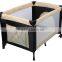 2015 cube shape baby crip with game entrance, two wheels net pritning baby playpen