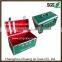 Portable green aluminum medical first aid case
