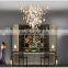 Interior decorative glass wall, ceramic silkscreen laminated glass, ceramic frit partition glass