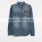 new arrival military style women's long sleeves denim shirt JXF117