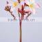 30 cm PVC Real Touch Frangipani Spray with 2 Flowers & 1 Bud Artificial Flower