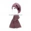 Women Classic Rabbit Hair Yarn Winter Beret Hat Cap and Scarf Set with bowknot