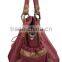 wholesale custom canvas lady handbags with leather