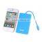 Built in Cables 3000mAh Power Bank Credit Card Shaped Portable Mobile Phone Charger