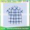 Hot sale high quality children boys cotton grid shirt from china manufacturer