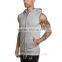 manufacturer of china 100% cotton zipper pocket sleeveless men's hoodie